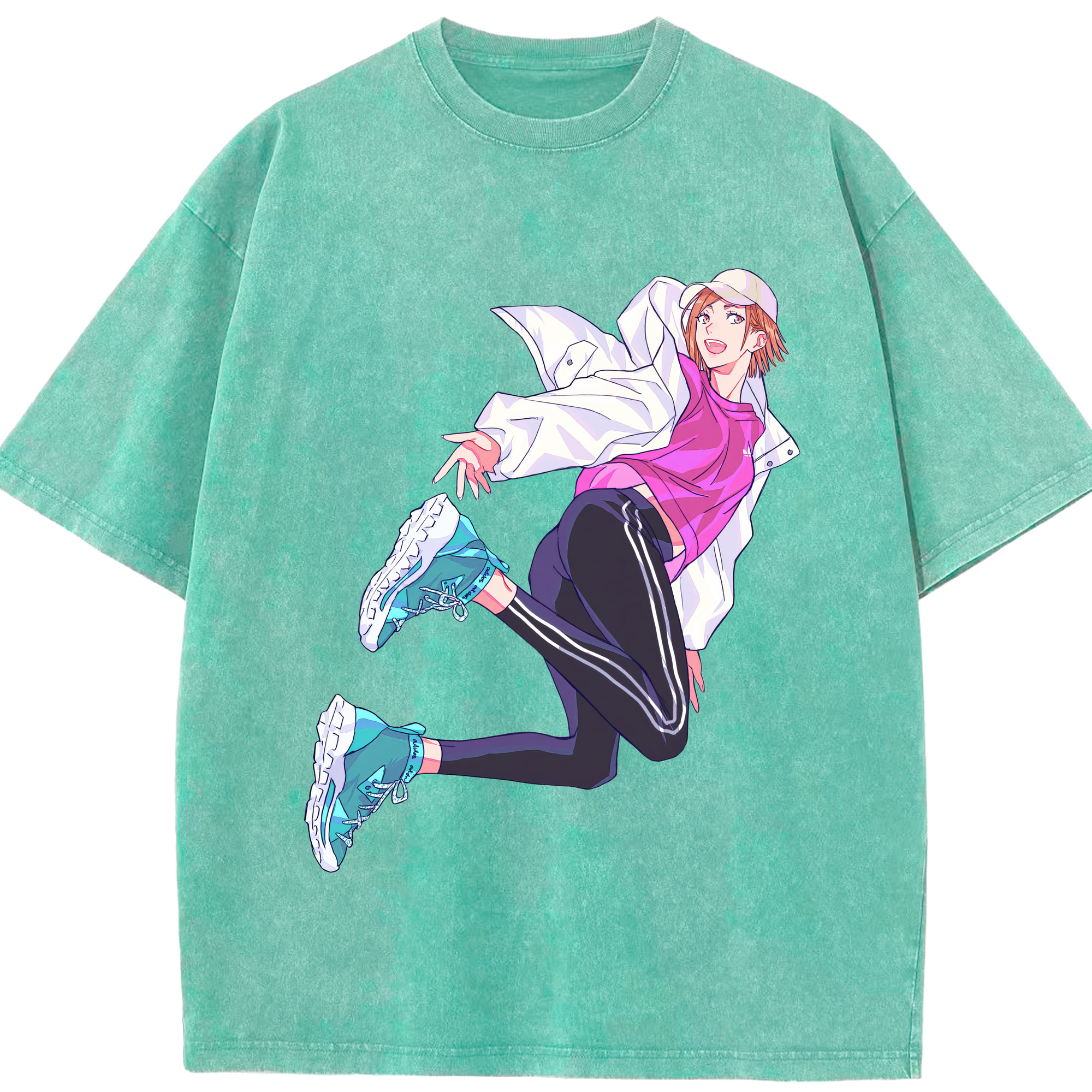 （画像用） 呪術廻戦 Jujutsu Kaisen 綿100% ヴィンテージ風 半袖Tシャツ（フロントプリント）
